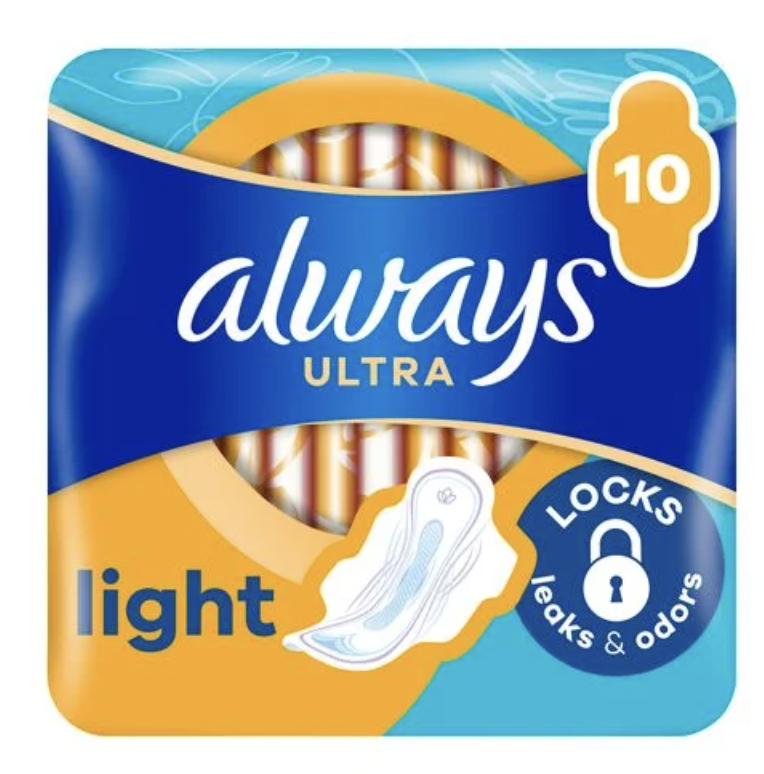 Гігієнічні прокладки ALWAYS Ультра Ультратонкі ароматизовані Лайт Single 10шт